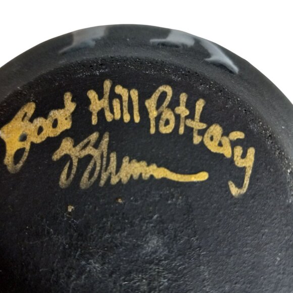 Boot Hill Pottery Bowl Moose Berry Design Serving Cereal Rustic Signed - Picture 8 of 8